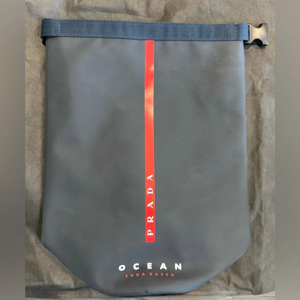 Prada Beauty Navy Blue and Red Ocean Sling Bag w/Dust Bag NWT